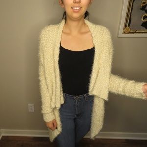 Fuzzy Cream Cardigan
